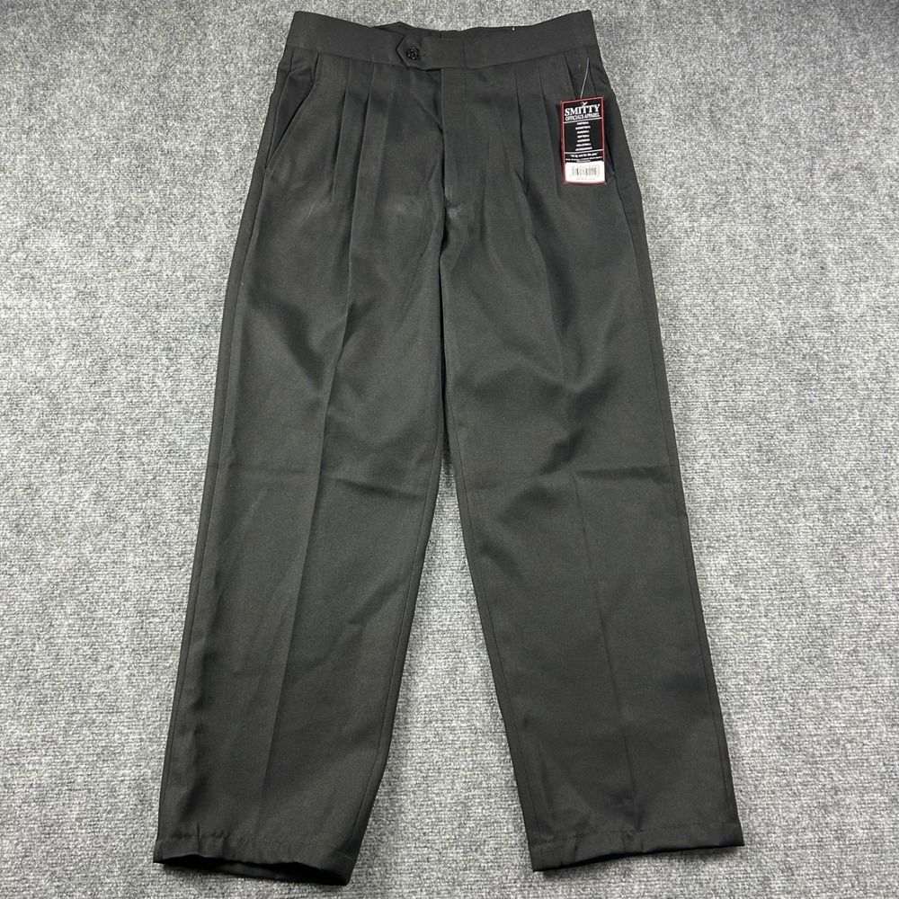Smitty Basketball Officials Pants Mens 32 Black Pleated BKS271 Referee Trousers‎